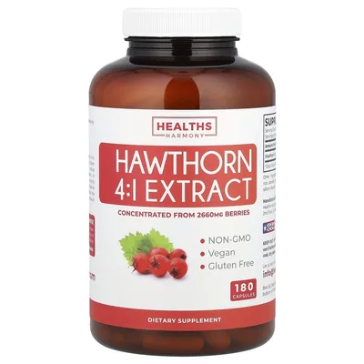 Healths Harmony, Экстракт боярышника 4: 1, 665 мг, 180 капсул