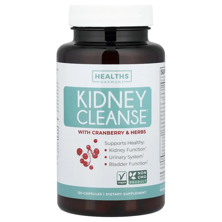 Healths Harmony, Кидney Cleanse с экстрактом клюквы, 120 капсул