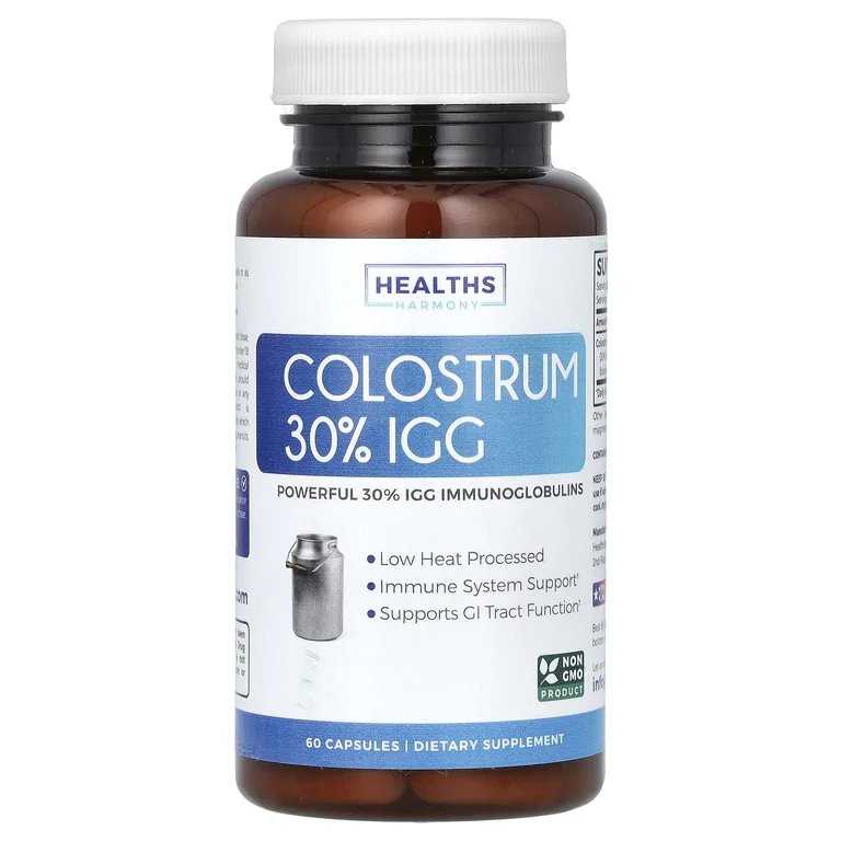 Healths Harmony, Молозиво 30% IGG, 60 капсул (500 мг на капсулу)