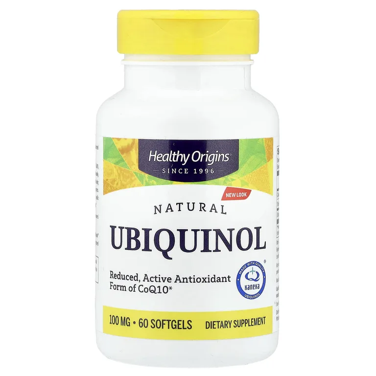 Healthy Origins, натуральный убихинол, 100 мг, 60 капсул
