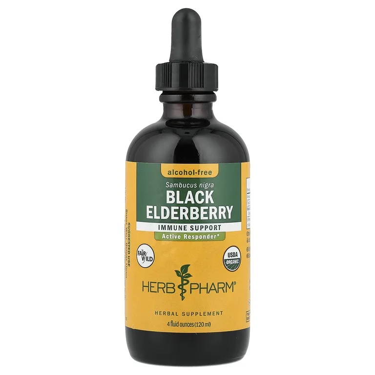 Herb Pharm, чёрная бузина, без спирта, 120 мл