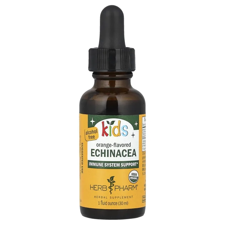 Herb Pharm, эхинацея для детей, без спирта, с апельсиновым вкусом, 30 мл