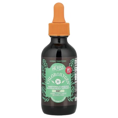 Herbs Etc., Хлорофилловый концентрат, без спирта, с мятным вкусом, 59 мл (2 жидк. унции)