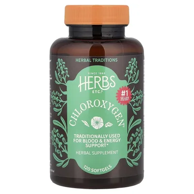 Herbs Etc., Концентрат хлорофилла, 120 капсул
