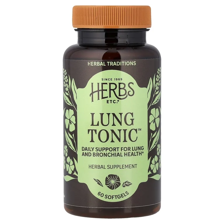 Herbs Etc., растительный комплекс для поддержки здоровья легких и бронхов, 60 капсул
