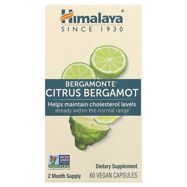 Himalaya, Bergamonte®, цитрус и бергамот, 60 веганских капсул (500 мг в 1 капсуле)