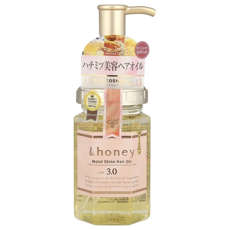 &honey, Масло для волос с увлажняющим блеском, мед из болгарской волшебной розы, 100 мл (3,4 унции)