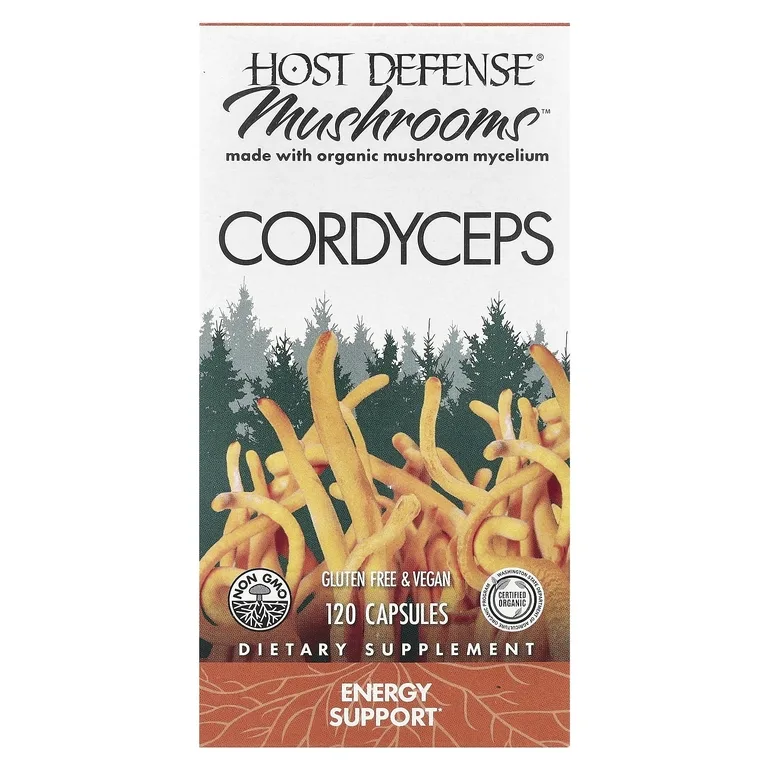 Host Defense, кордицепс, 120 капсул (0,5 г в 1 капсуле)