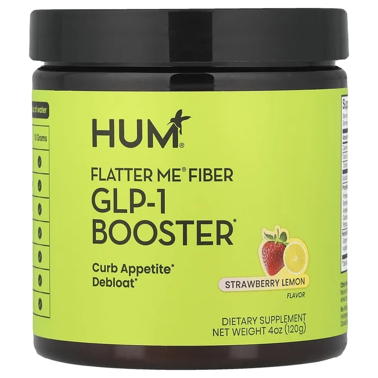 HUM Nutrition, Flater Me®, клетчатка, ГПП-1, со вкусом клубники и лимона, 120 г (4 унции)