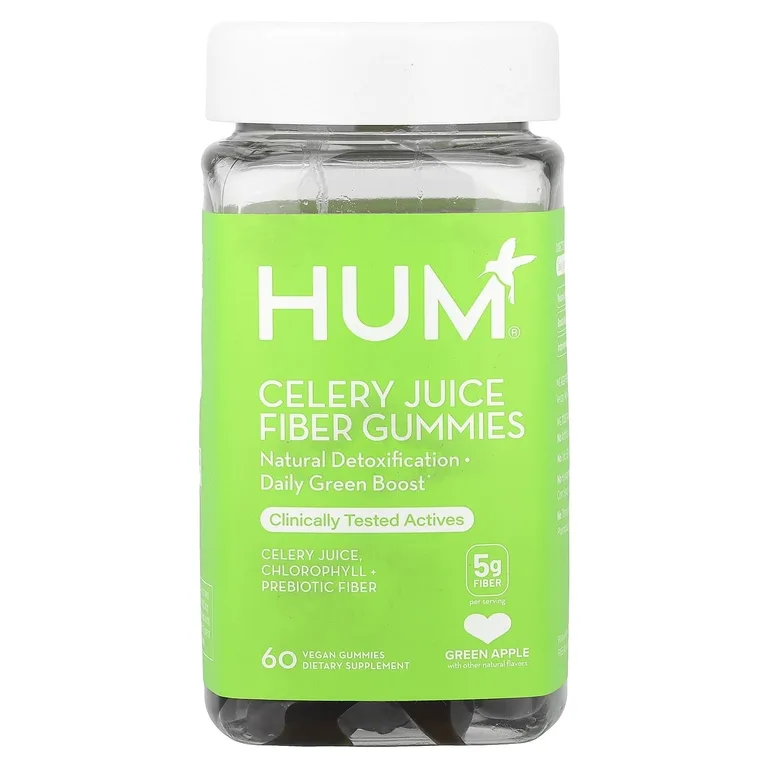 HUM Nutrition, Жевательные таблетки с соком сельдерея, зелёное яблоко, 60 веганских жевательных таблеток