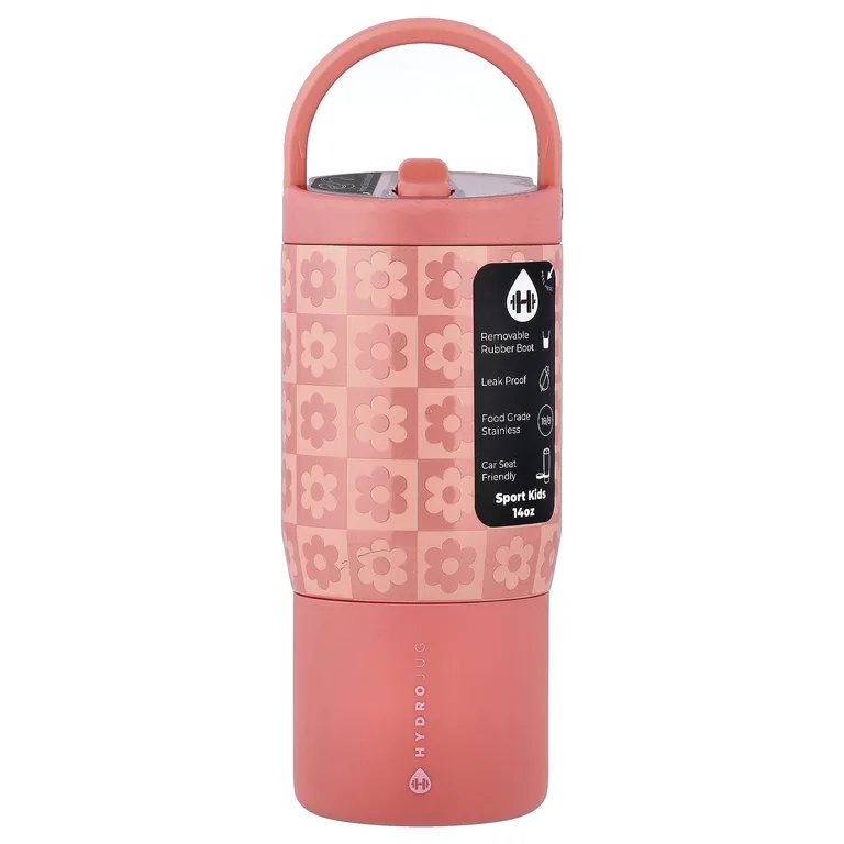 HydroJug, Sport Kids, клетки с ромашками, 354 г (14 унций)