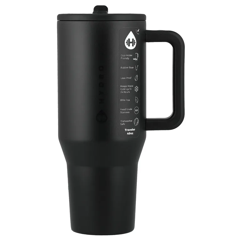HydroJug, Traveller Tumbler, черный, 118 мл (40 унций)
