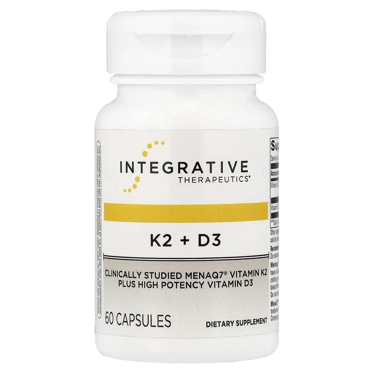 Integrative Therapeutics, K2 + D3, 60 капсул