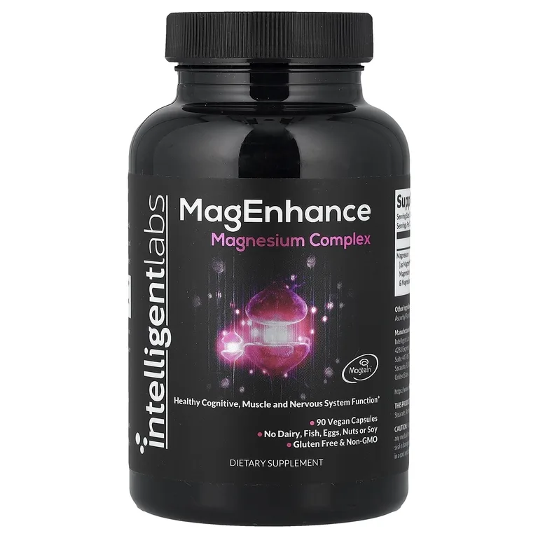 Intelligent Labs, MagEnhance, комплекс магния, 90 веганских капсул