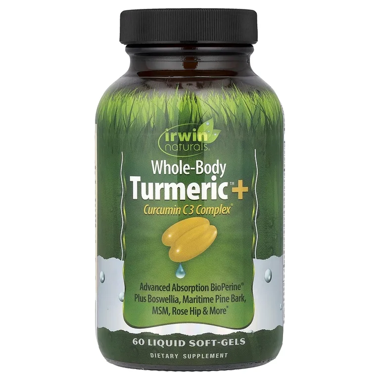 Irwin Naturals, комплекс с куркумой и куркумином, 60 капсул с жидкостью