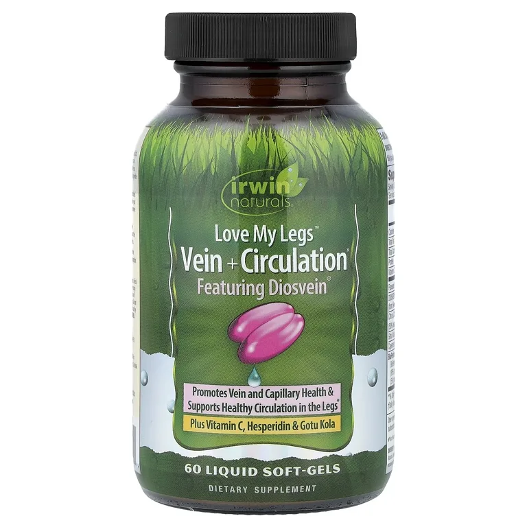 Irwin Naturals, Love My Legs, добавка для поддержки вен и кровообращения, 60 желатиновых капсул