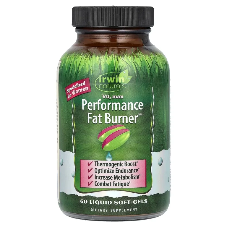 Irwin Naturals, V02 Max, Performance Fat Burner, 60 мягких гелевых капсул с жидкостью