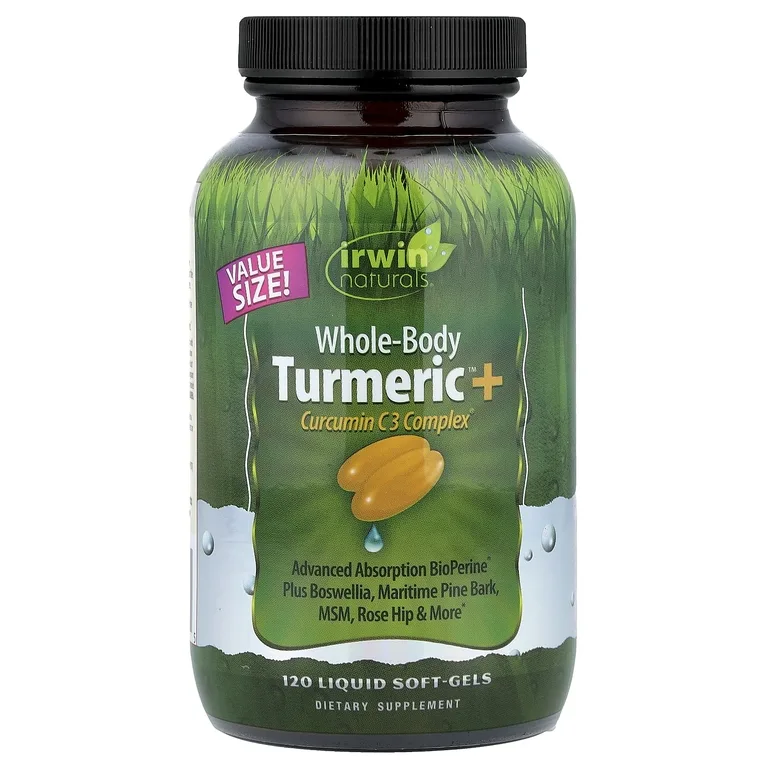 Irwin Naturals, Whole-Body Turmeric™ и Curcumin C3 Complex®, 120 желатиновых капсул