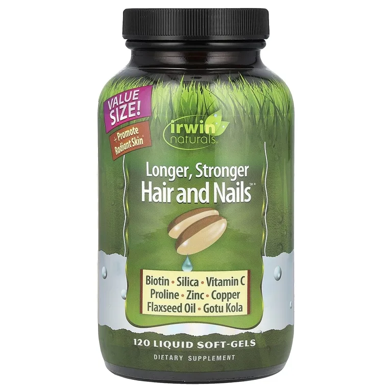 Irwin Naturals, Здоровая кожа, волосы и ногти, 120 желатиновых капсул с жидкостью
