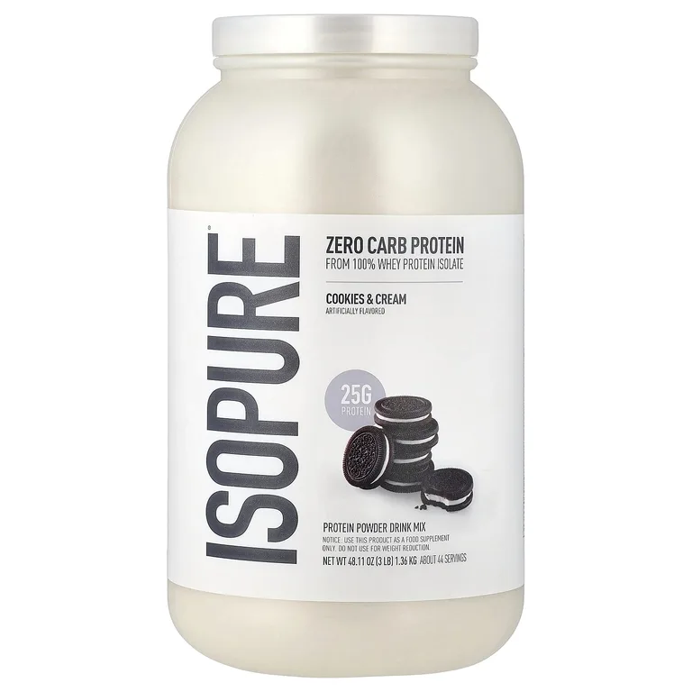 Isopure, протеиновый порошок со вкусом печенья и крема, 1,36 кг (3 фунта)