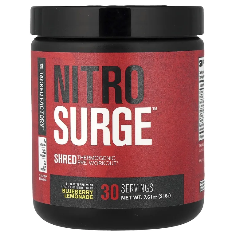 Jacked Factory, Nitro Surge™ термогенный комплекс с голубикой до тренировки, 216 г (7,61 унции)