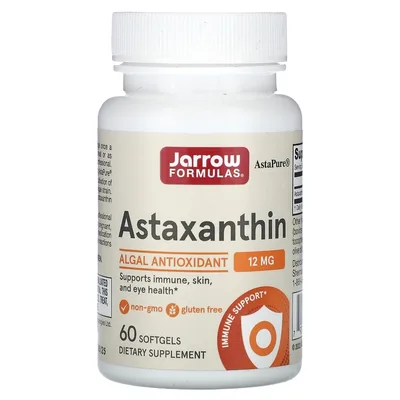 Jarrow Formulas, астаксантин, 12 мг, 60 мягких таблеток