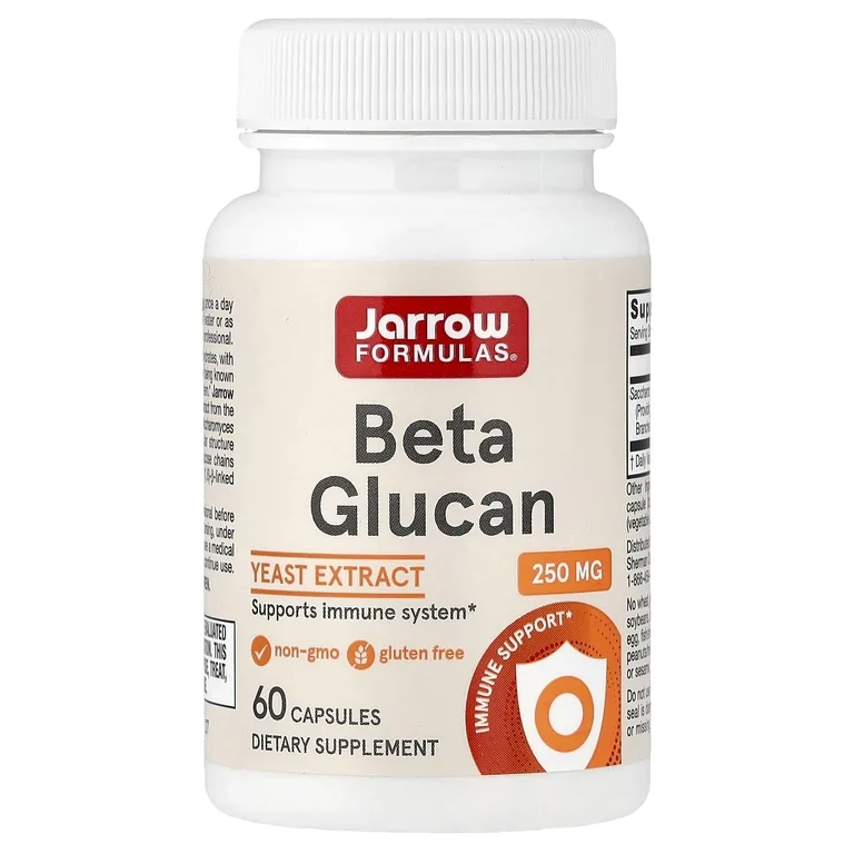 Jarrow Formulas, бета-глюкан, 250 мг, 60 капсул