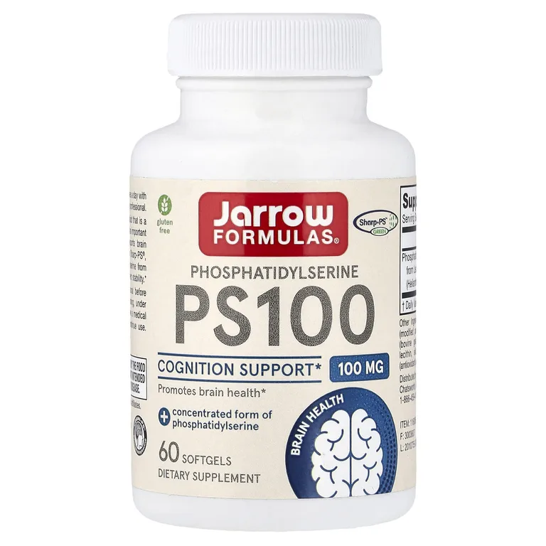 Jarrow Formulas, фосфатидилсерин, 100 мг, 60 капсул