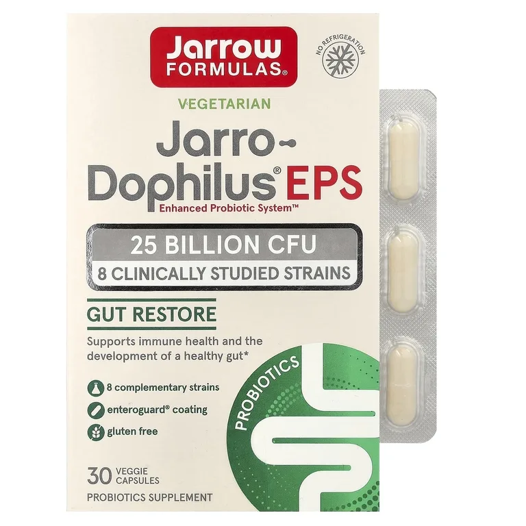 Jarrow Formulas, комплекс пробиотиков, 25 млрд КОЕ, 30 растительных капсул