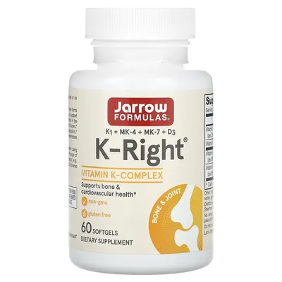 Jarrow Formulas, Комплекс витамина K, 60 желатиновых капсул