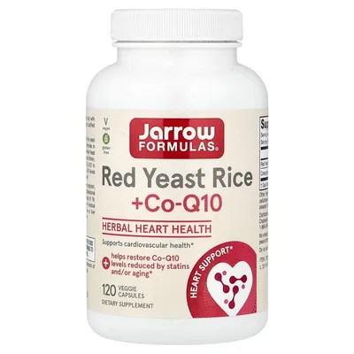 Jarrow Formulas, красный ферментированный рис и коэнзим Q10, 120 растительных капсул