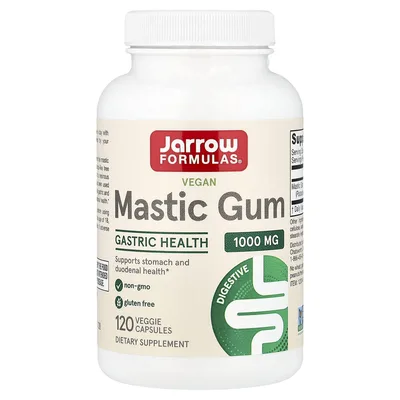 Jarrow Formulas, мастиковая смола, веганский продукт, 120 вегетарианских капсул (500 мг в 1 капсуле)
