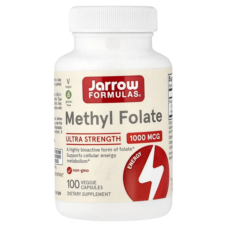 Jarrow Formulas, метилфолат, 1000 мкг, 100 растительных капсул