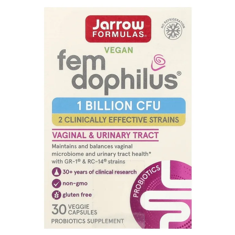 Jarrow Formulas, пробиотики для здоровья мочеполовой системы, для женщин, 1 млрд КОЕ, 30 растительных капсул