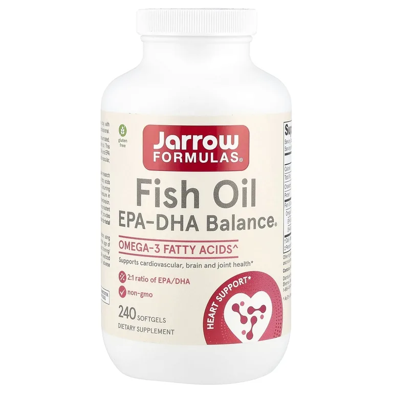 Jarrow Formulas, рыбий жир с ЭПК и ДГК, 240 желатиновых капсул (1000 мг в 1 капсуле)