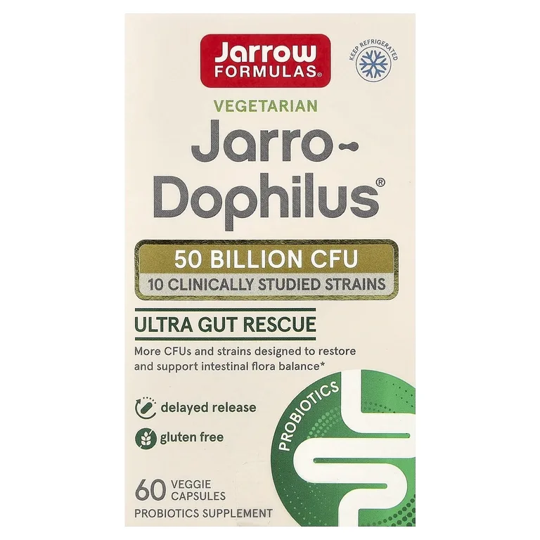 Jarrow Formulas, смесь пробиотиков, 50 млрд КОЕ, 60 растительных капсул