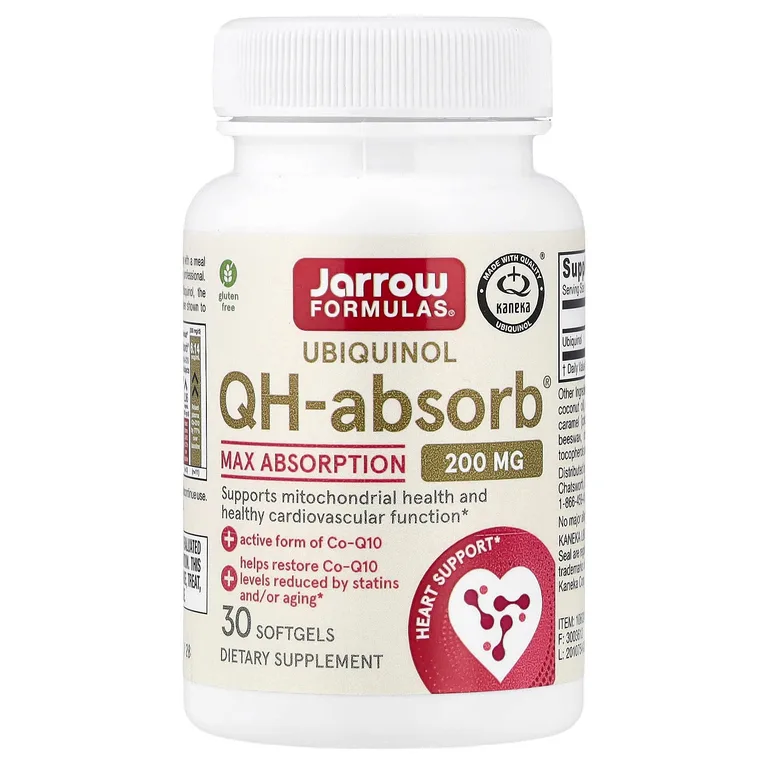 Jarrow Formulas, убихинол, 200 мг, 30 желатиновых капсул