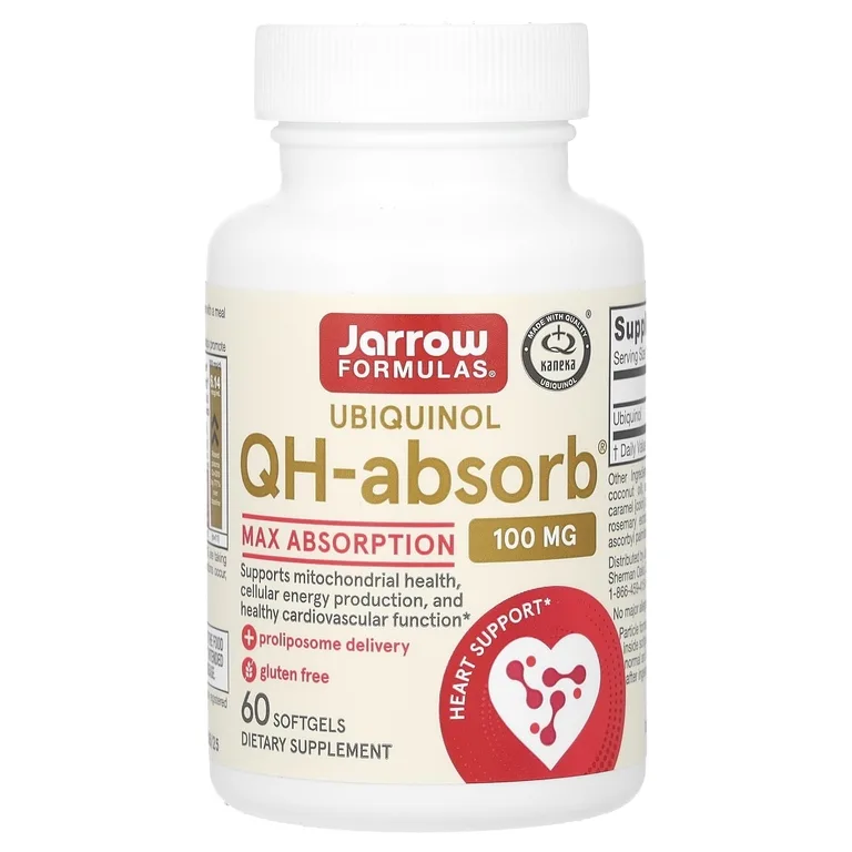 Jarrow Formulas, убихинол, максимальное усвоение, 100 мг, 60 капсул