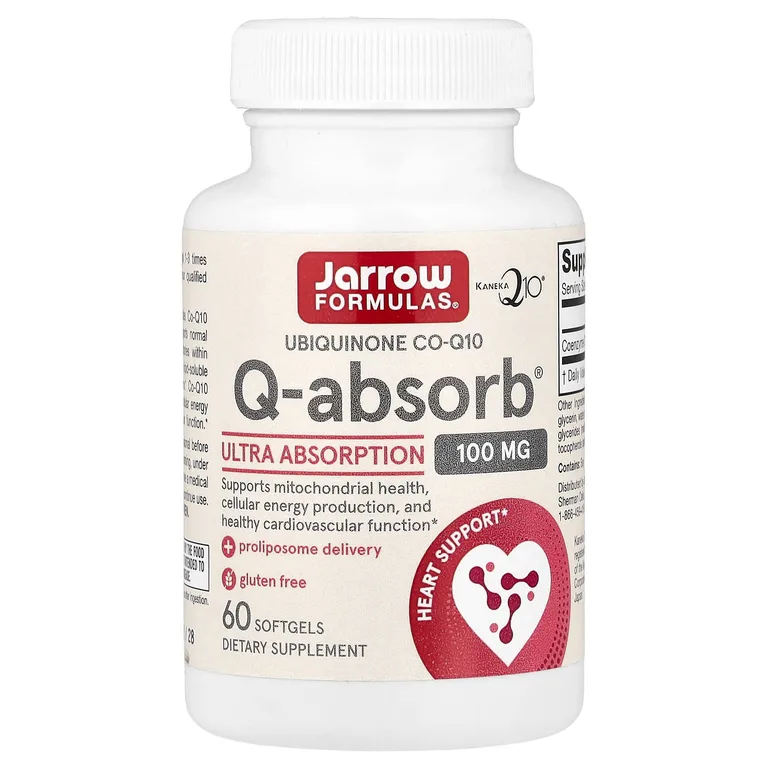 Jarrow Formulas, убихинон коэнзим Q10 Q-Absorb®, 100 мг, 60 капсул
