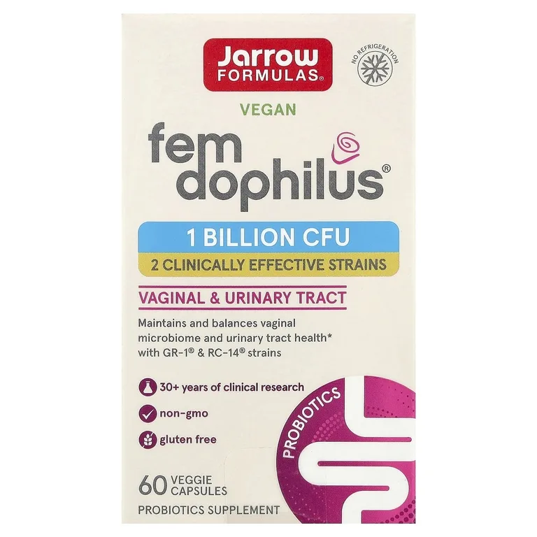 Jarrow Formulas, веганские пробиотики для женщин, 1 млрд КОЕ, 60 растительных капсул