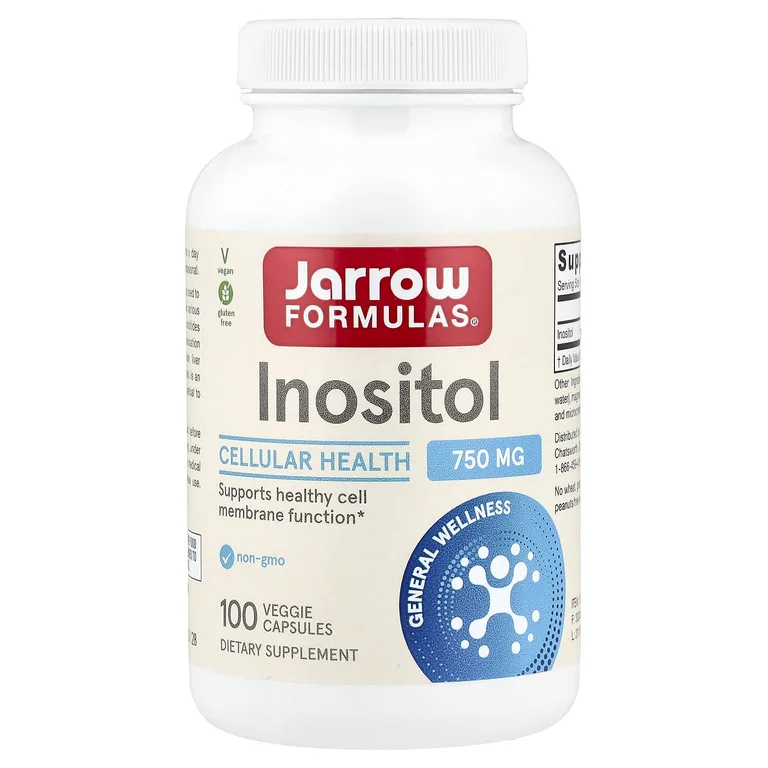 Jarrow Formulas, веганский инозитол, 750 мг, 100 растительных капсул