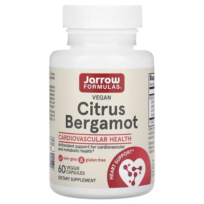 Jarrow Formulas, веганский цитрус и бергамот, 60 растительных капсул (500 мг в 1 капсуле)