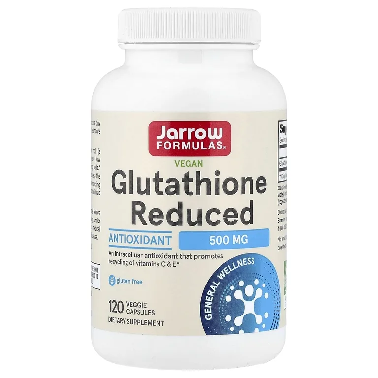 Jarrow Formulas, веганский восстановленный глутатион, 500 мг, 120 растительных капсул