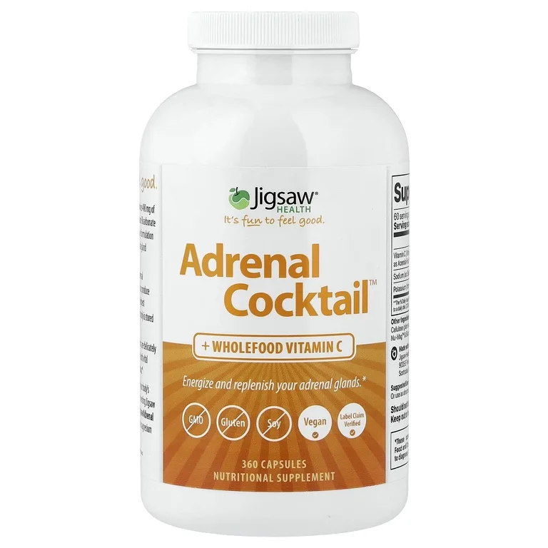 Jigsaw Health, Adrenal Cocktail™, витамин C из цельных продуктов, 360 капсул