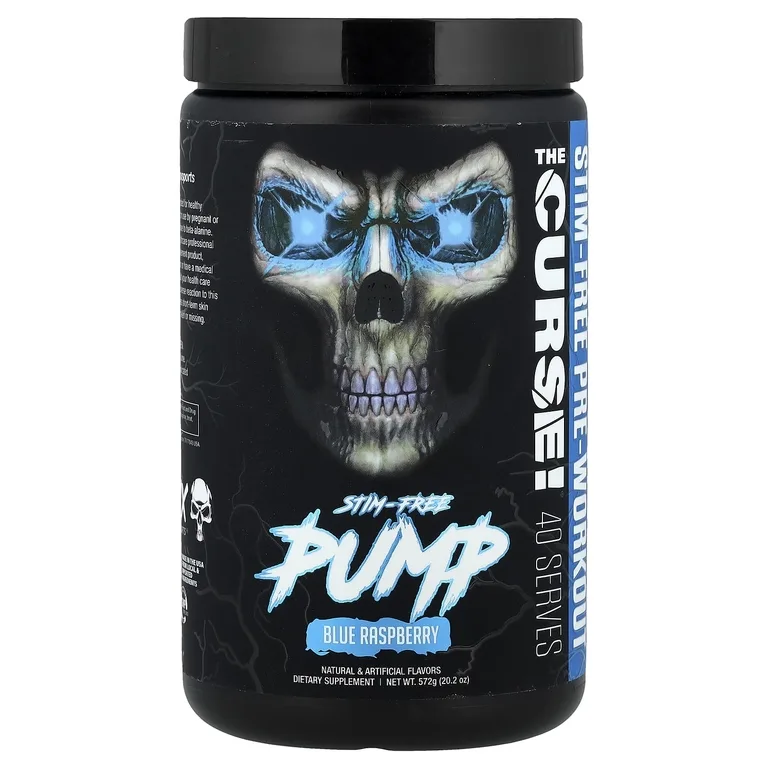JNX Sports, Stim-Free Pump, перед тренировкой, голубая малина, 572 г (20,2 унции)