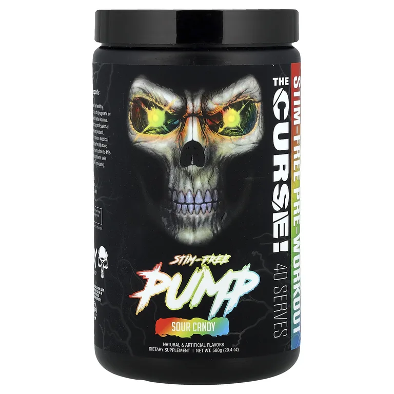 JNX Sports, Stim-Free Pump, предтренировочная добавка, кислая конфета, 580 г (20,4 унции)