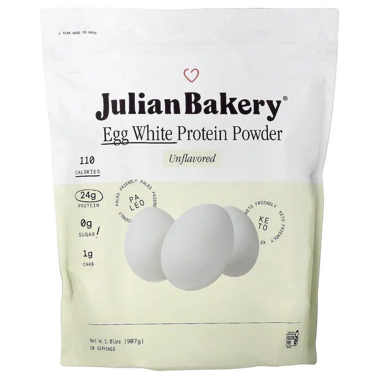 Julian Bakery, протеиновый порошок из яичного белка, без ароматизаторов, 907 г (2,01 фунта)