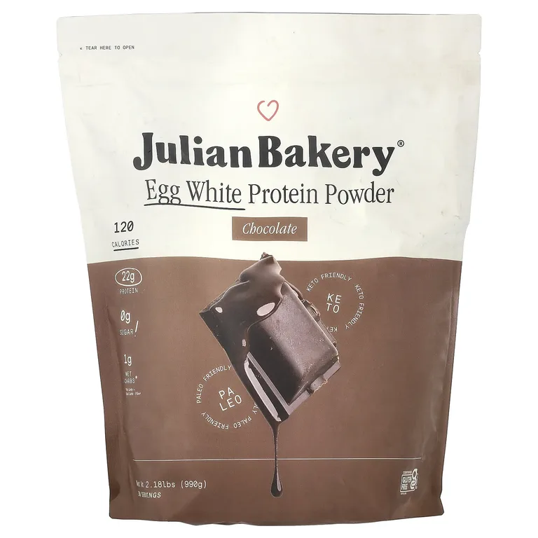 Julian Bakery, протеиновый порошок яичного белка, шоколад, 990 г (2,18 фунта)