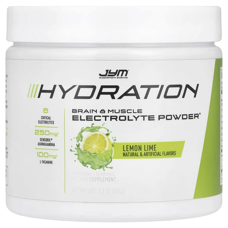 JYM Supplement Science, Hydration, электролит в порошке, лимон и лайм, 204 г (7,2 унции)