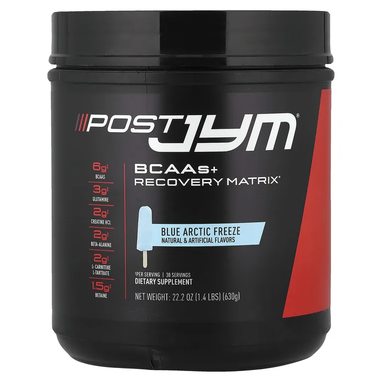 JYM Supplement Science, Post JYM®, аминокислоты с разветвленной цепью и матрица для восстановления, со вкусом голубого арктического холода, 630 г (1,4 фунта)